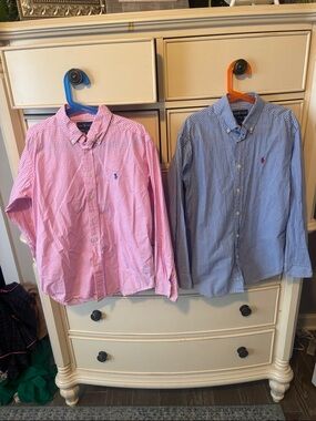 Ralph Lauren Pink & Blue Gingham Button-Down Shirts